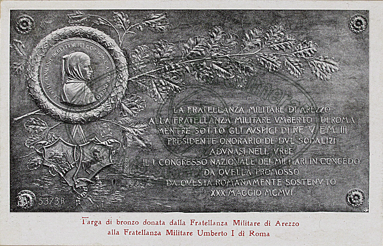 Targa commemorativa in bronzo