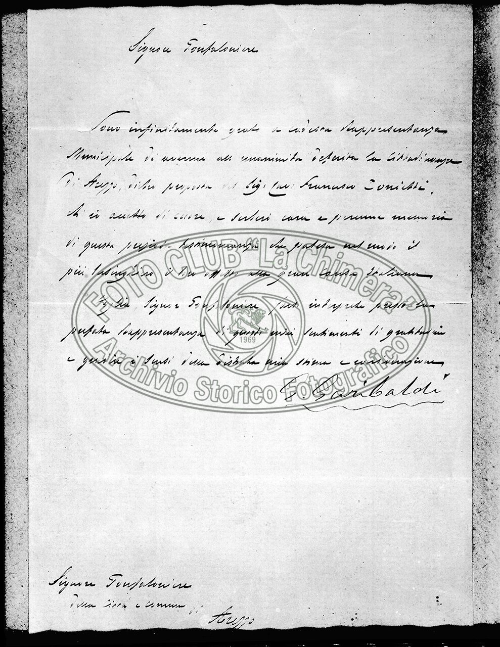 Lettera di Garibaldi