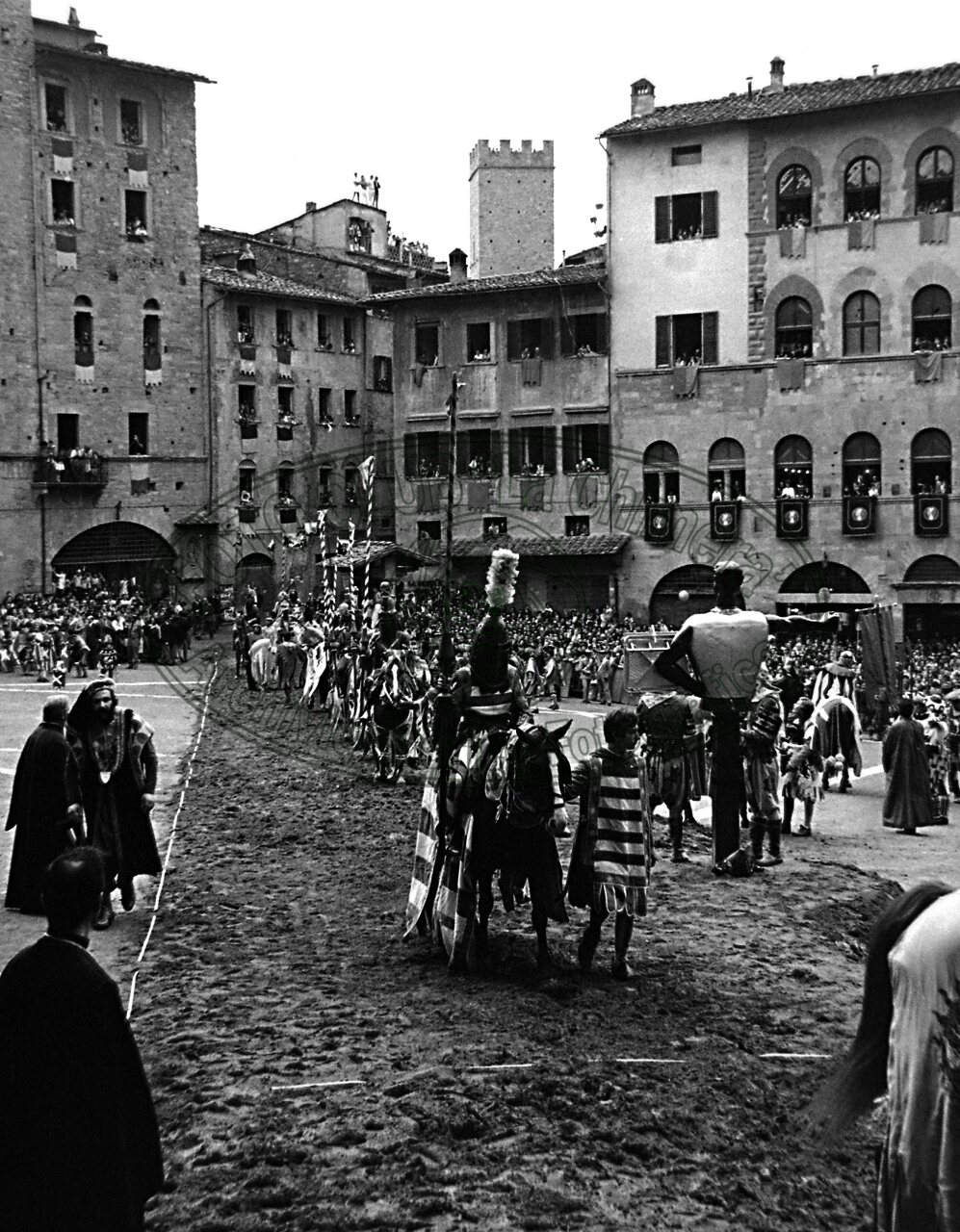 Entrata in campo dei figuranti