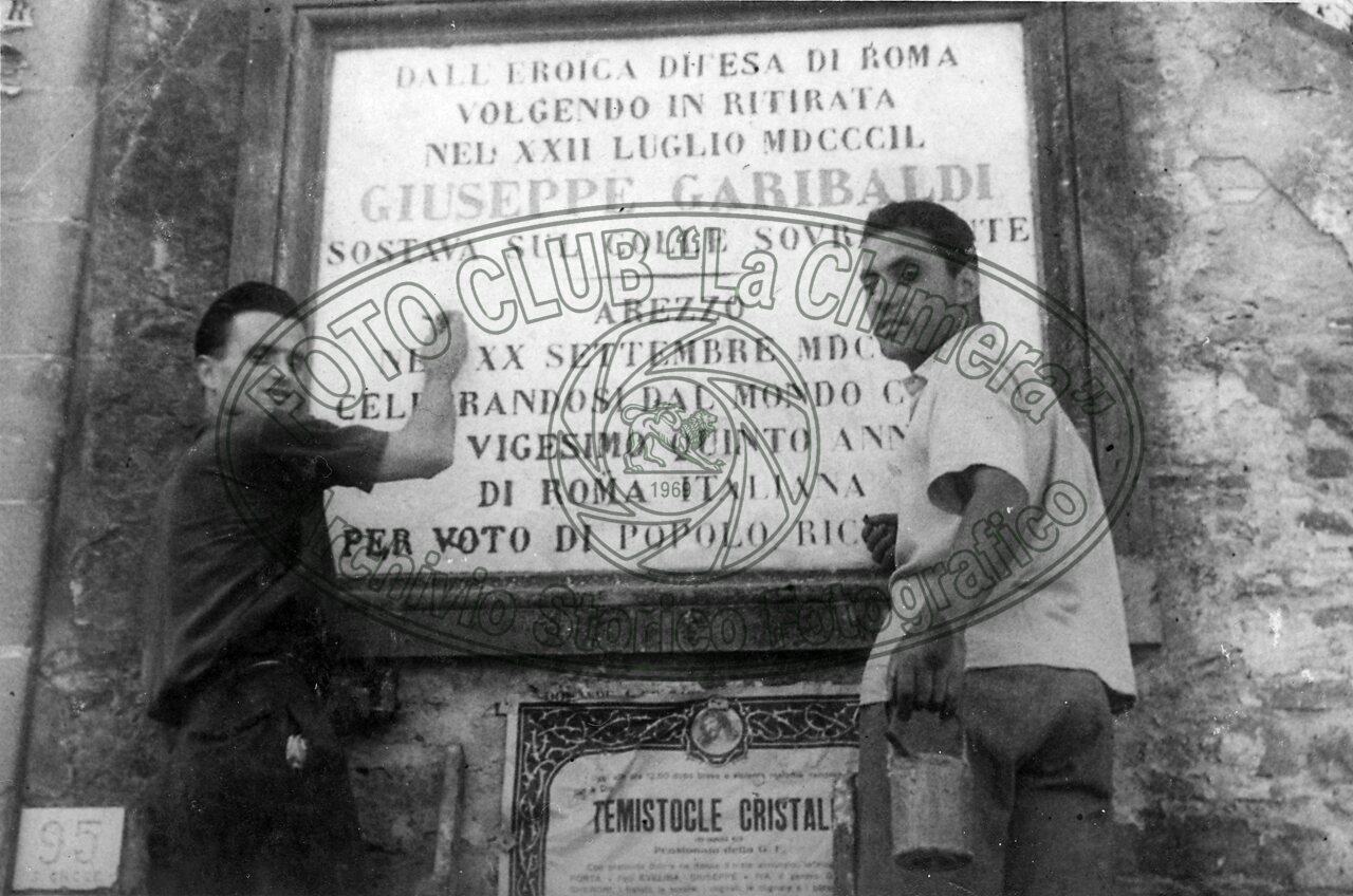 Targa marmorea a ricordo di Garibaldi