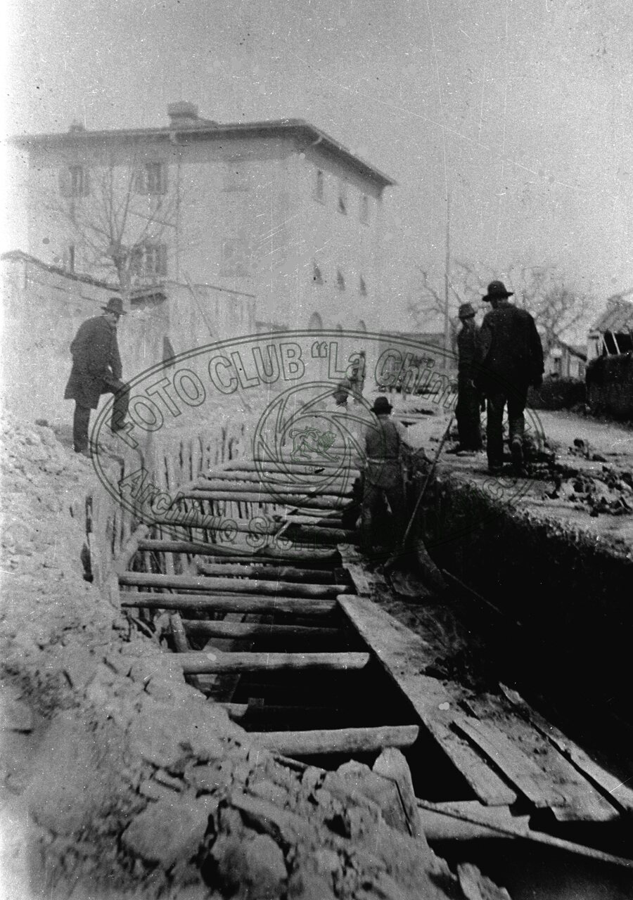 Lavori per condotta fognaria