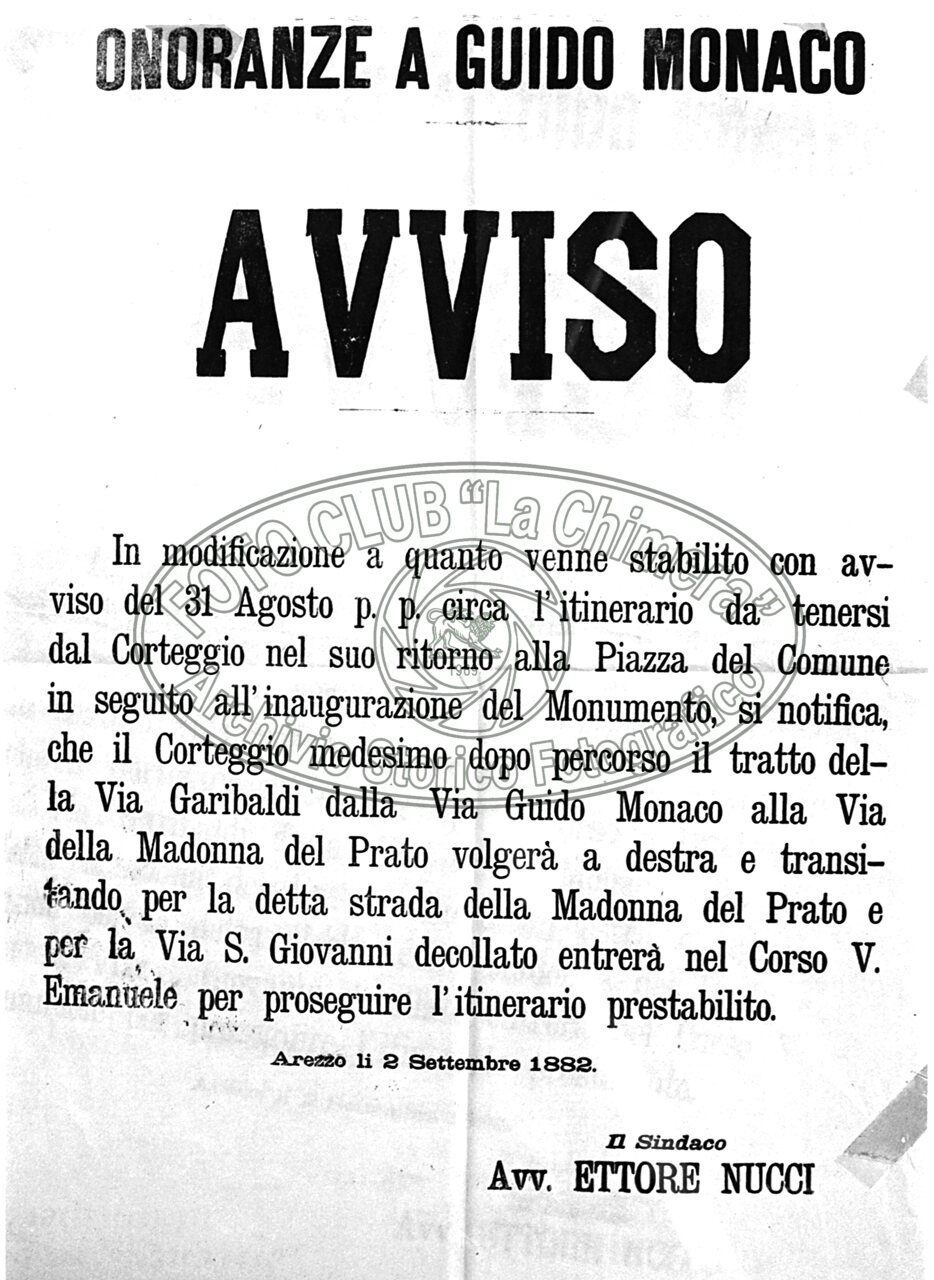 Iinaugurazione del monumento a Guido Monaco