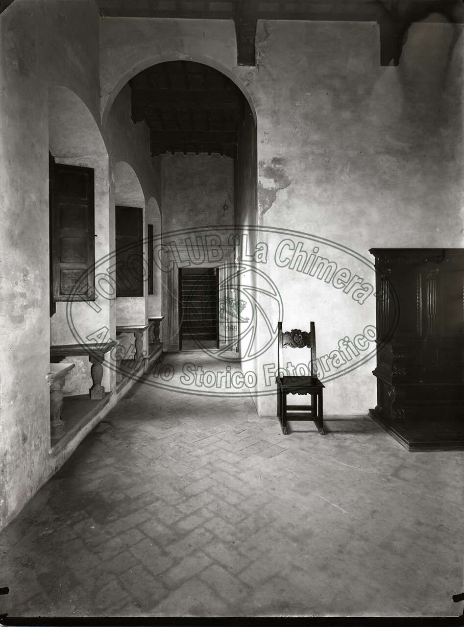 Arezzo Casa Del Petrarca Un Corridoio Interno