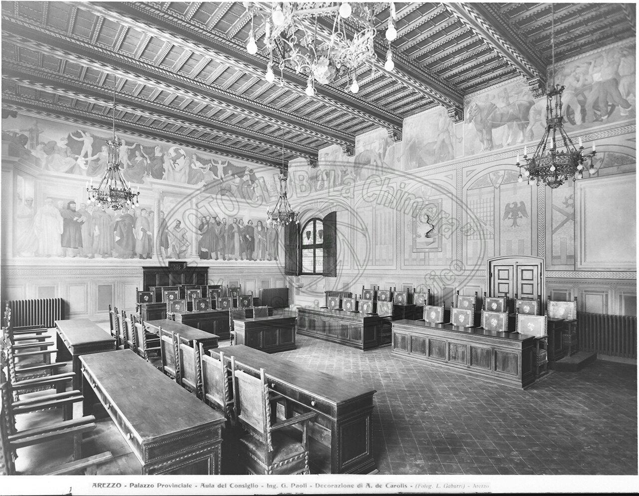 Arezzo Palazzo Provinciale Insieme Salone Verso Destra