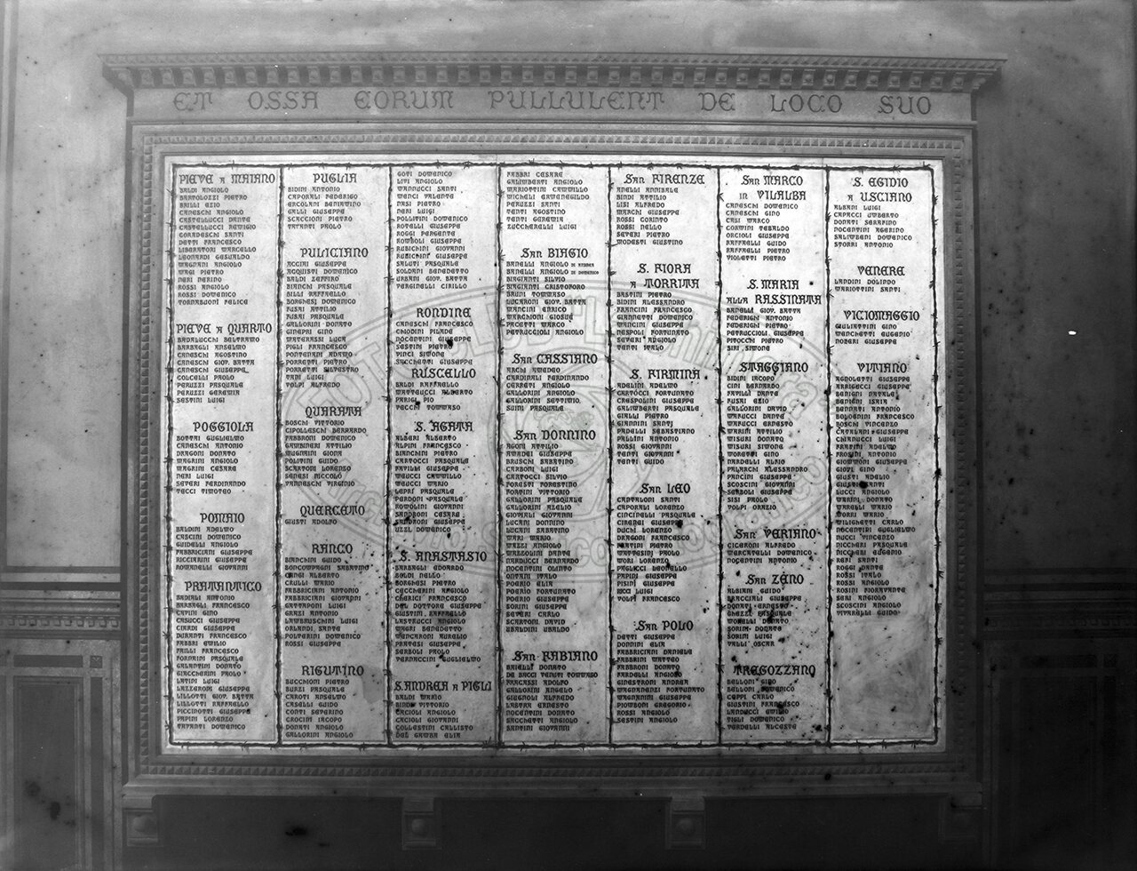Arezzo Chiesa Di S Francesco Cappella Votiva Lapide Commemorativa Di Destra