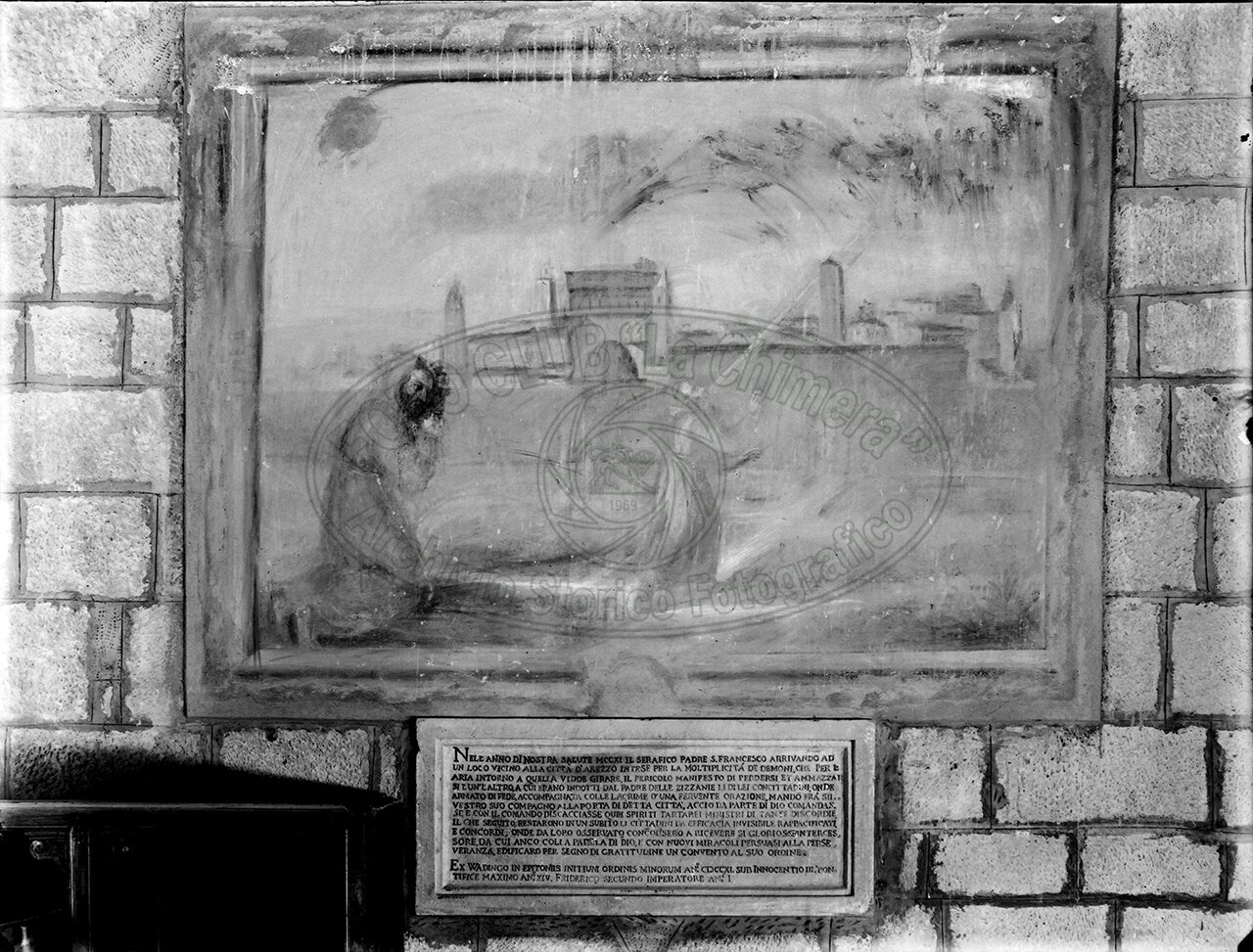 Arezzo Chiesa Di Saione Affresco S Francesco Che Scaccia I Demoni