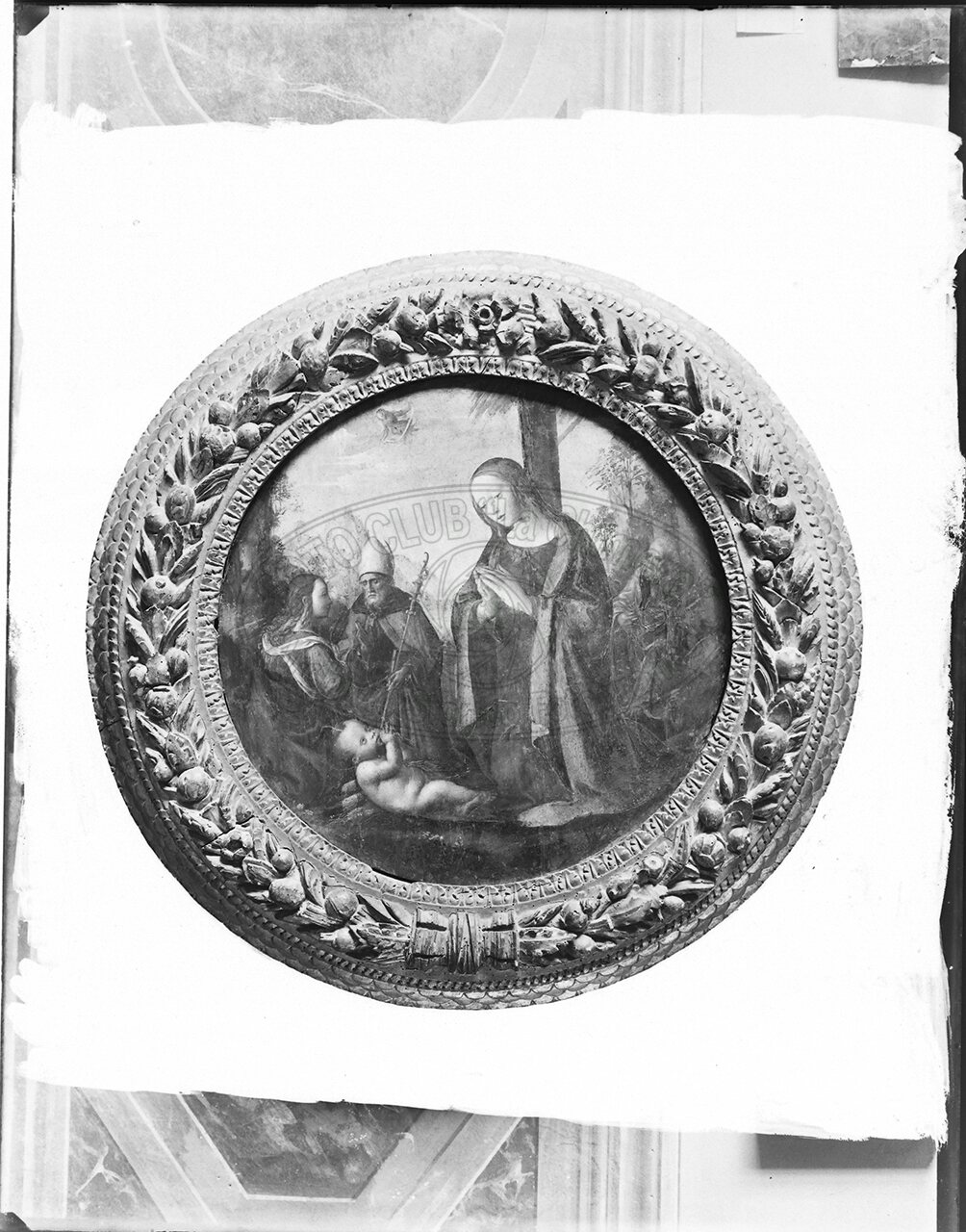 Castiglion Fiorentino Pinacoteca La Vergine S Giuseppe Un Santo Vescovo Che Adorano Il Bambino Scuola Fiorentina Maniera Del Ghirlandaio