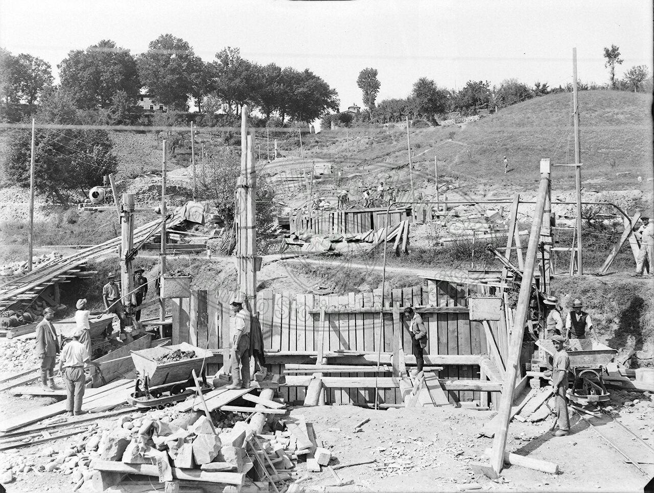 Lavori Sul Ponte Di Pratantico 22 Settembre 1926
