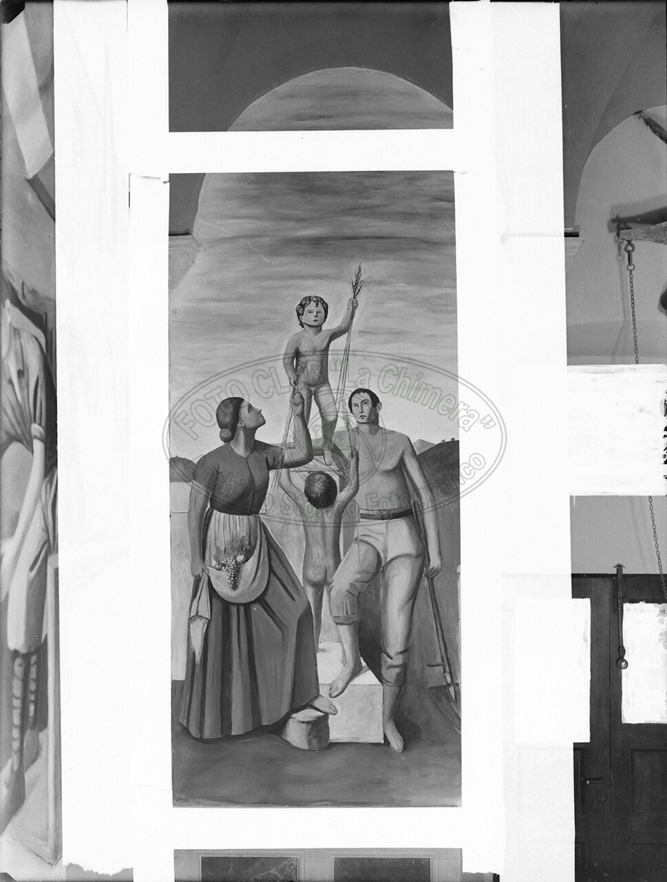 Arezzo Casa Del Fascio Cappella Votiva Affreschi Del Ceracchini Dettaglio